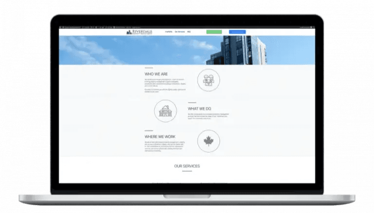 Riverdale Property Management website